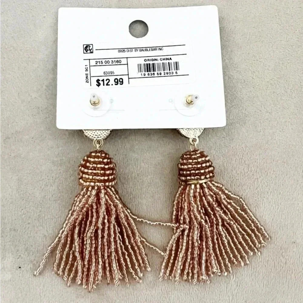 NWT Sugarfix by Baublebar Gold Beaded Drop Earrings 14 - Picture 3 of 3